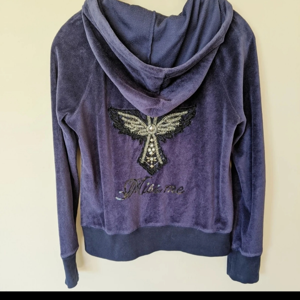 Miss Me Velour zip hoodie